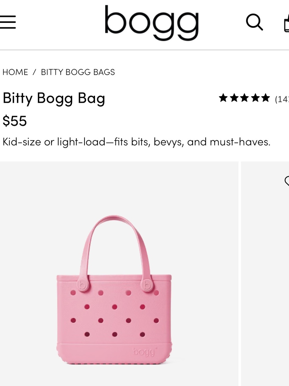 BOGG BAG Bitty Tote in Pink